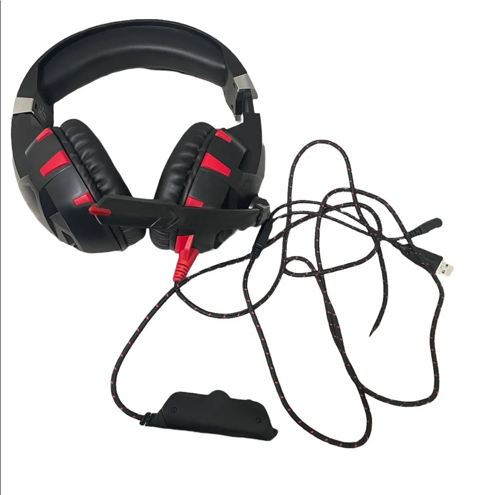 ONIKUMA K2 PRO WIRED LUMINOUS COMPUTER GAMING HEADSET (BLACK RED)